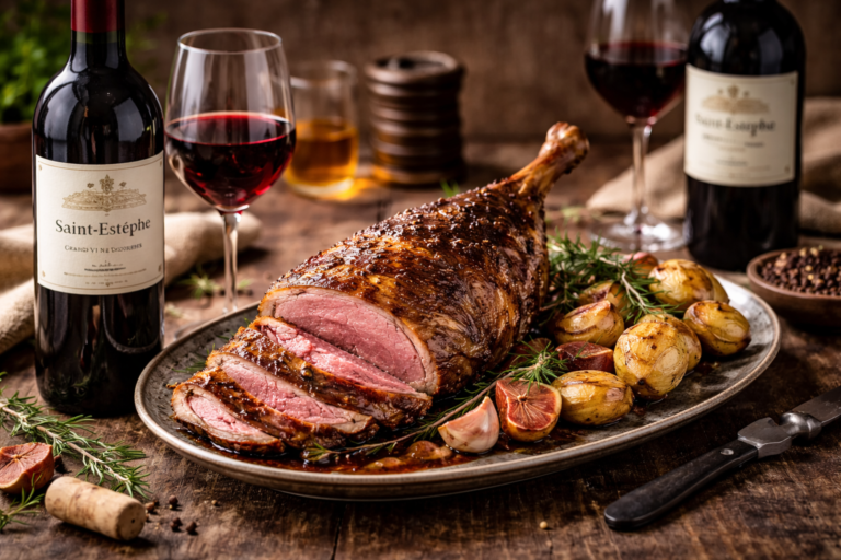 accord vin et gigot d’agneau