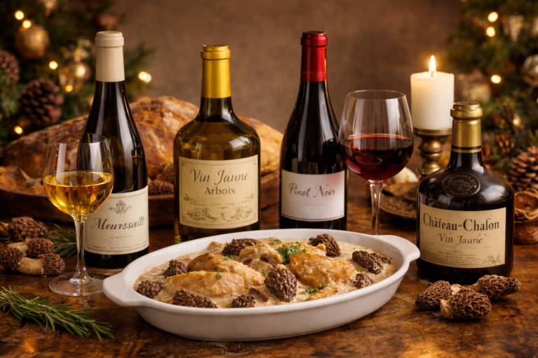 Quel vin avec un chapon aux morilles ?