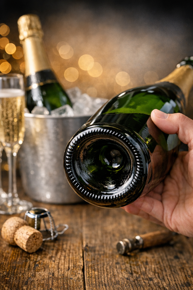Pourquoi les bouteilles de champagne ont-elles le fond creux ?