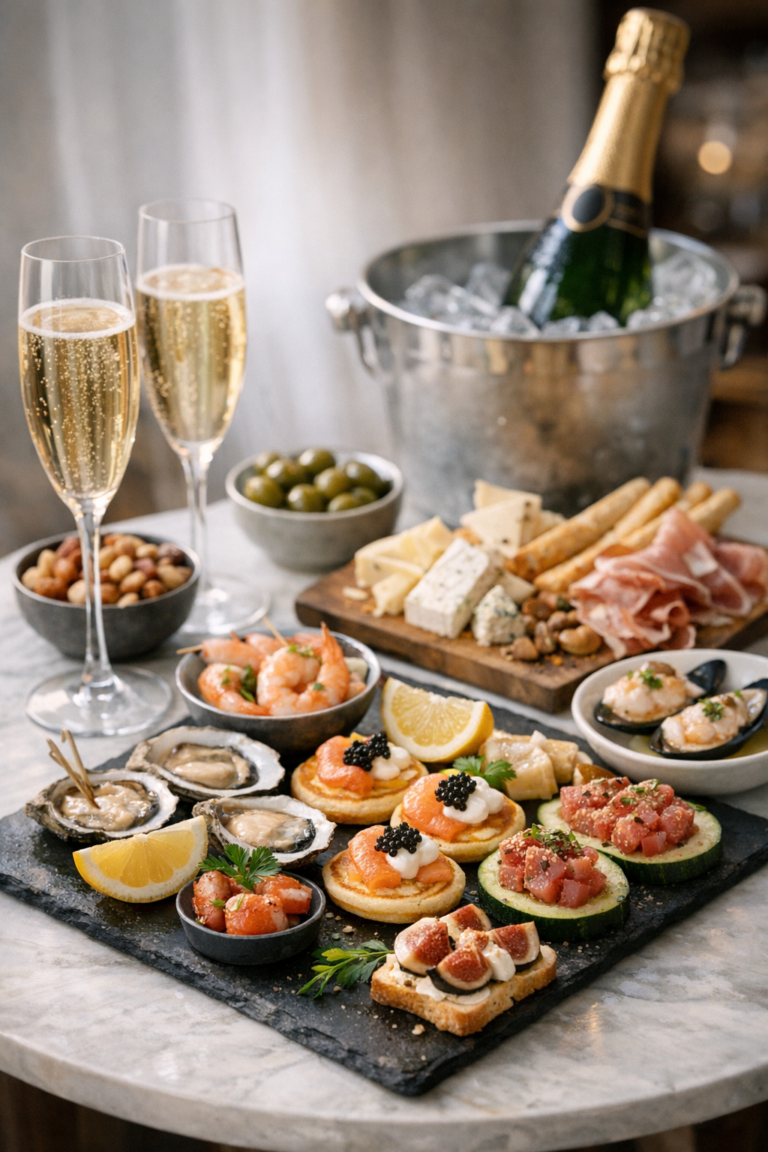 Que servir avec du champagne à l’apéritif ?