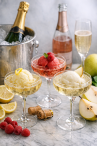 Quel sorbet avec du champagne ?